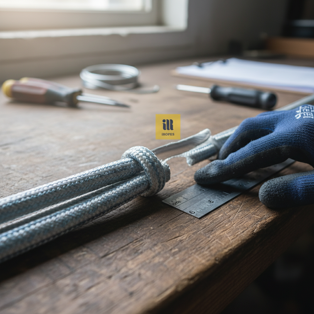 Close-up of high molecular weight plastic rope fibres highlighting the ultra‑high molecular weight polyethylene strands