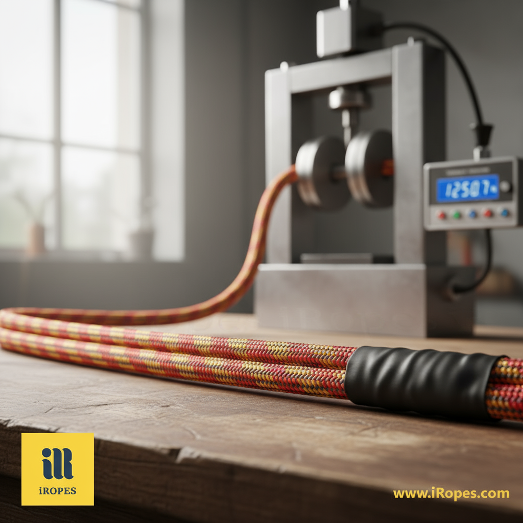 Close-up of high‑grade nylon rope fibers showing smooth braided construction and bright colour, illustrating tensile strength characteristics