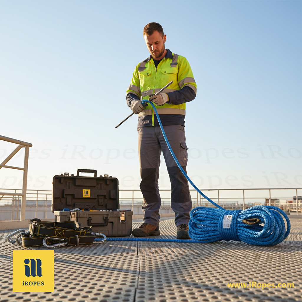 不鏽鋼線材纜錐在索具平台上打開 1 英寸空心編織繩的股線