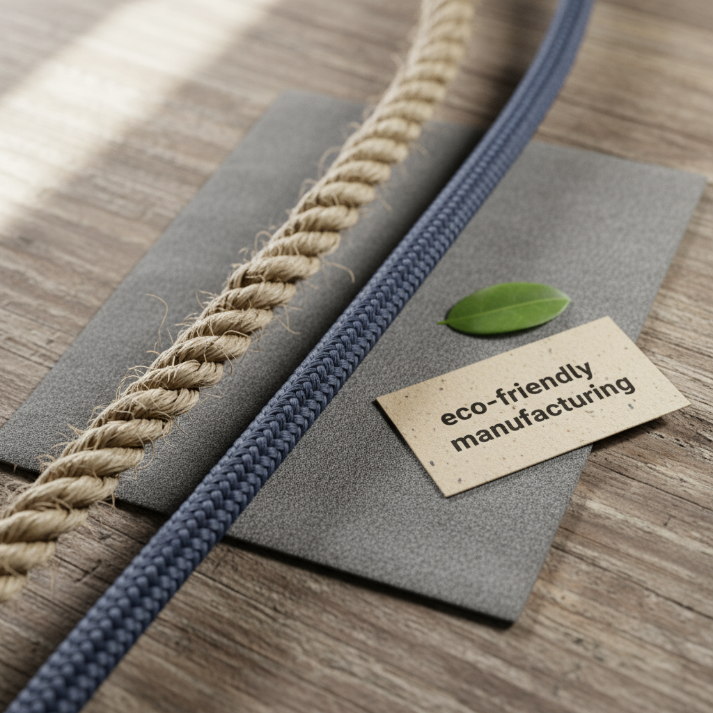 Close-up of twisted natural fibre rope beside a sleek synthetic braided rope, illustrating colour, texture and construction differences for various applications